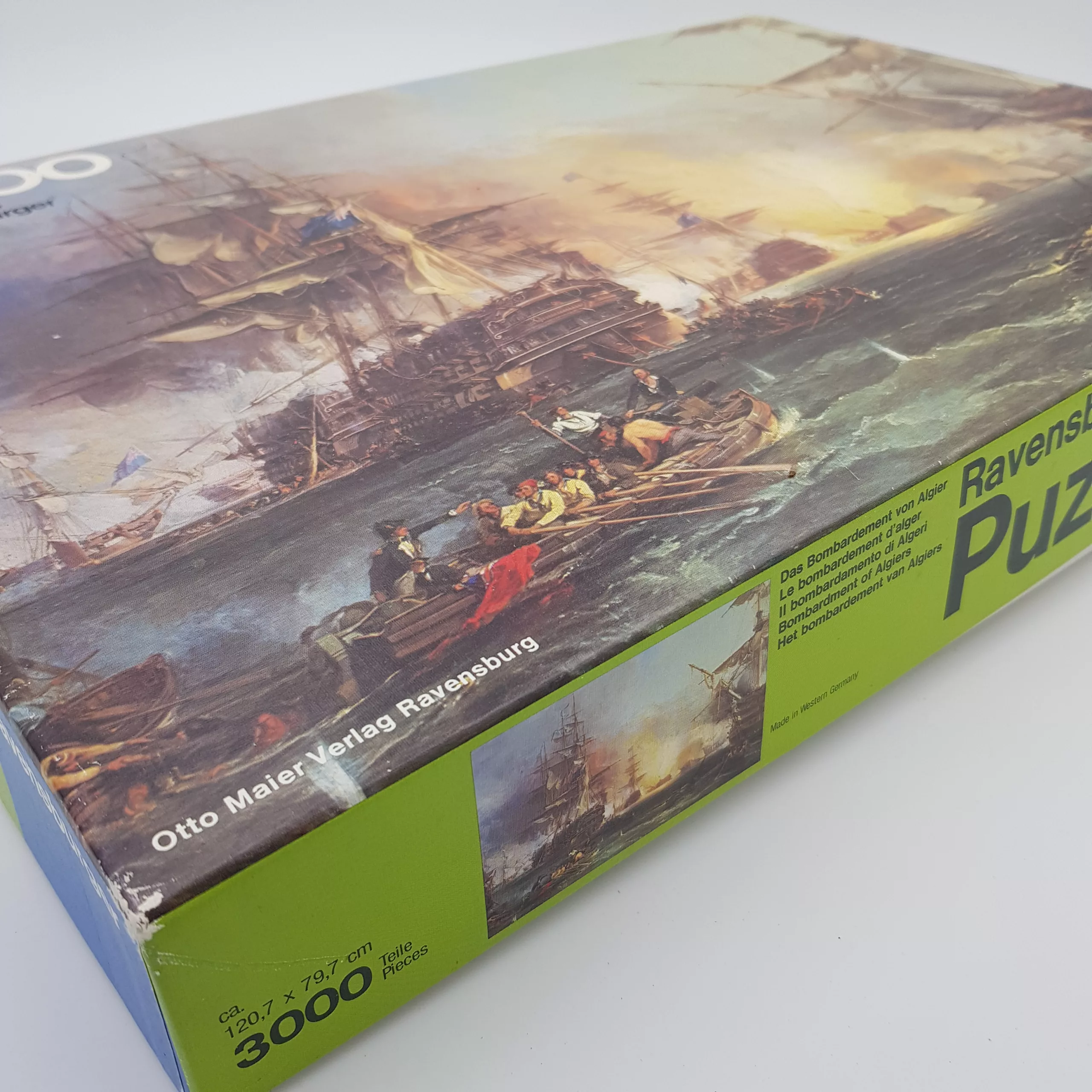 Vintage puzzle 3000 pieces Bombardment of Algiers Ravensburger 1981