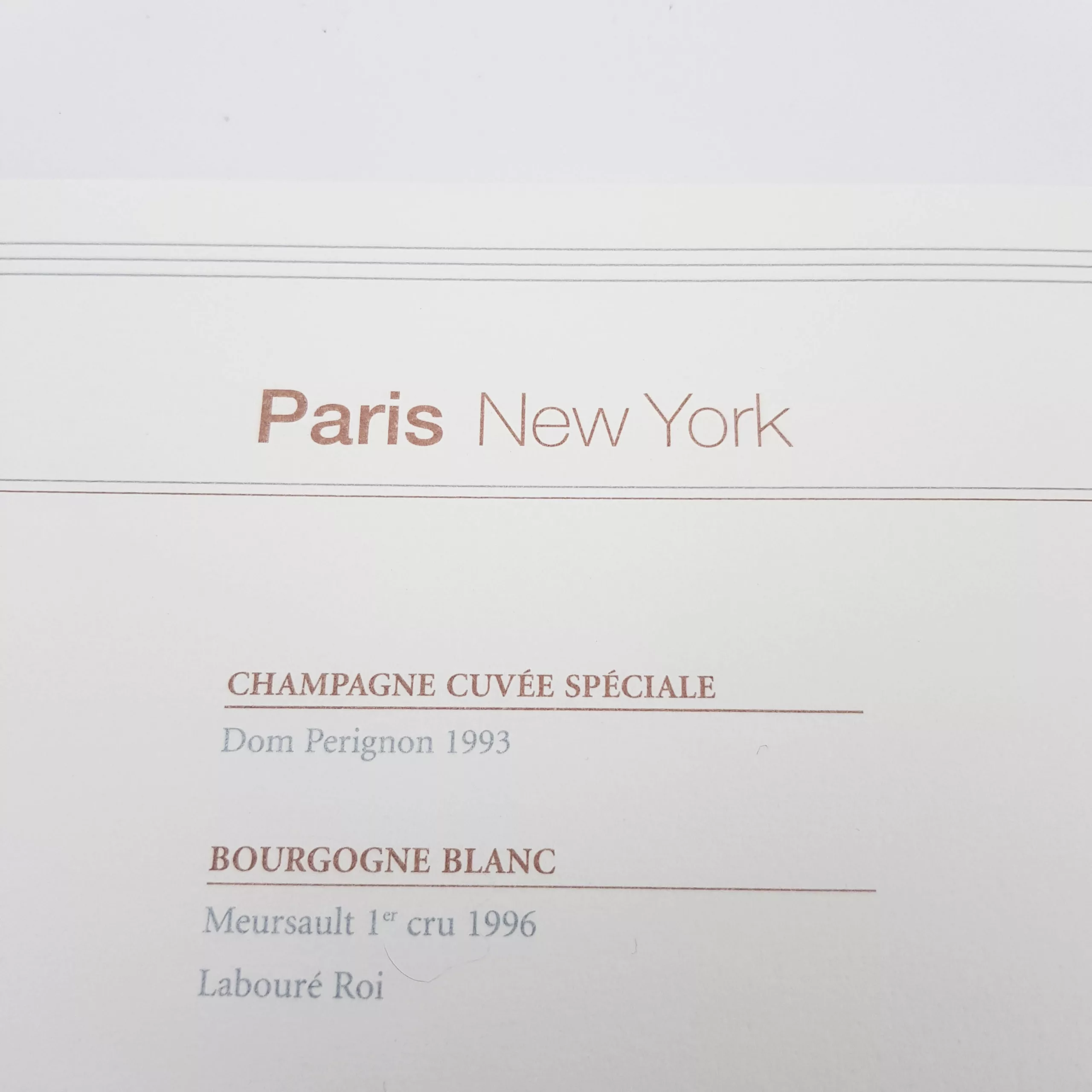 Air France Concorde Menu 2001 by Jean Boggio