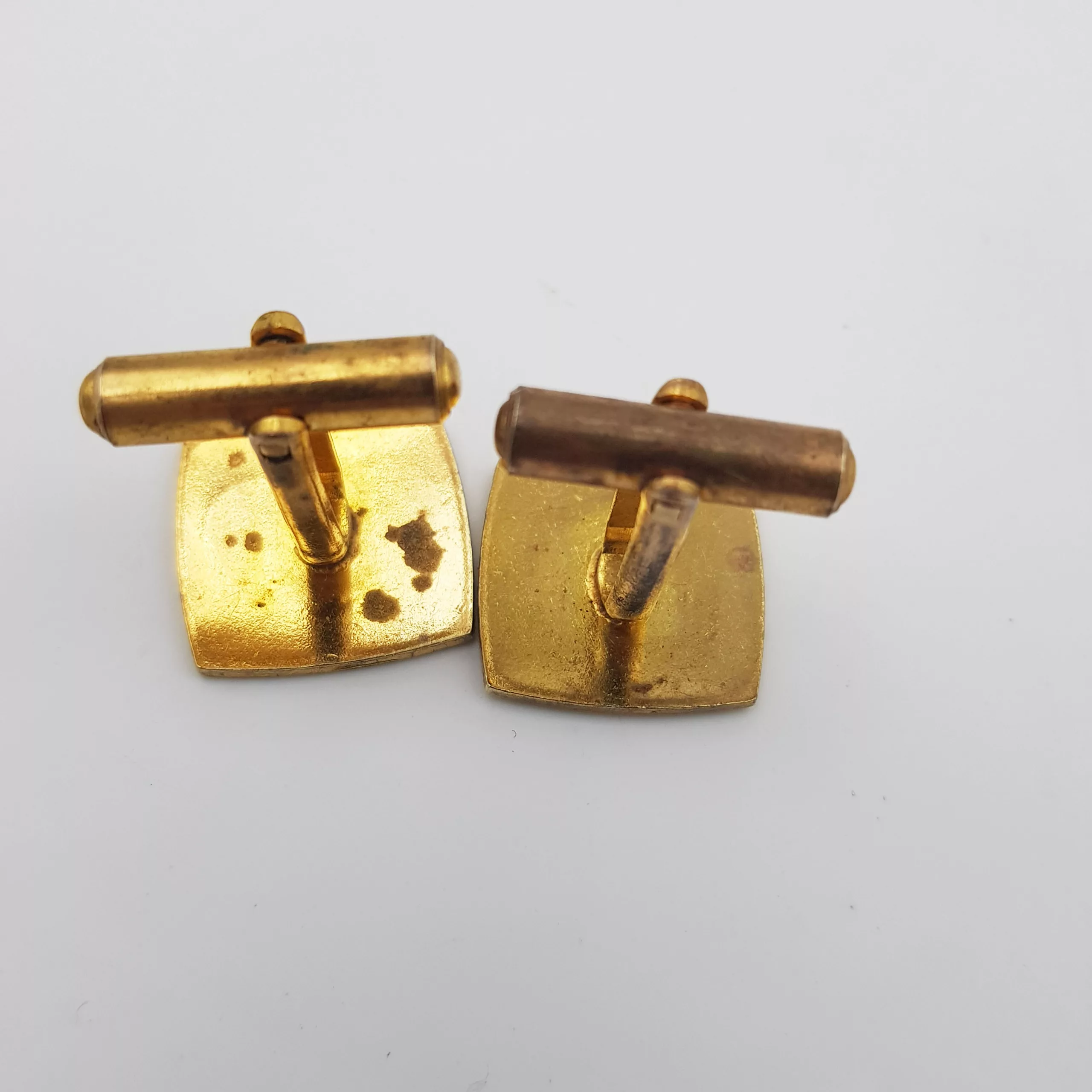 Grenoble 1968 Winter Olympic Games gilt metal cufflinks