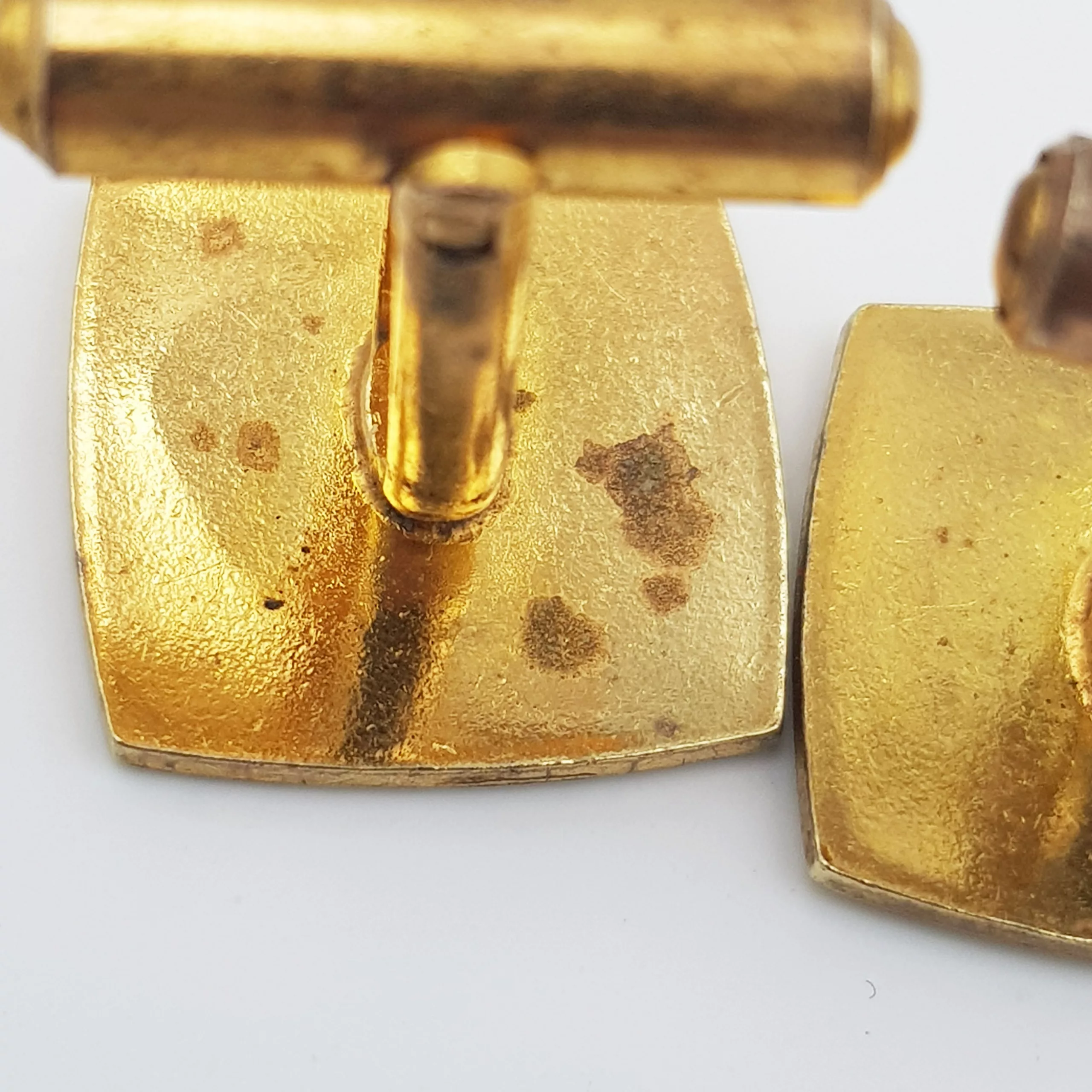 Grenoble 1968 Winter Olympic Games gilt metal cufflinks