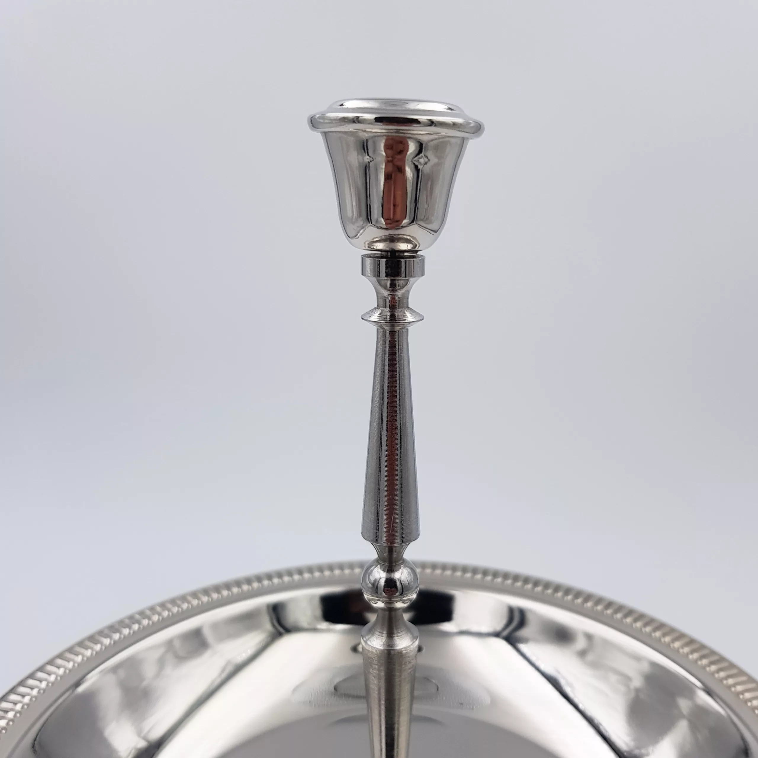 Vintage stainless steel cake stand 2 tiers Jean Couzon 1970/80 France