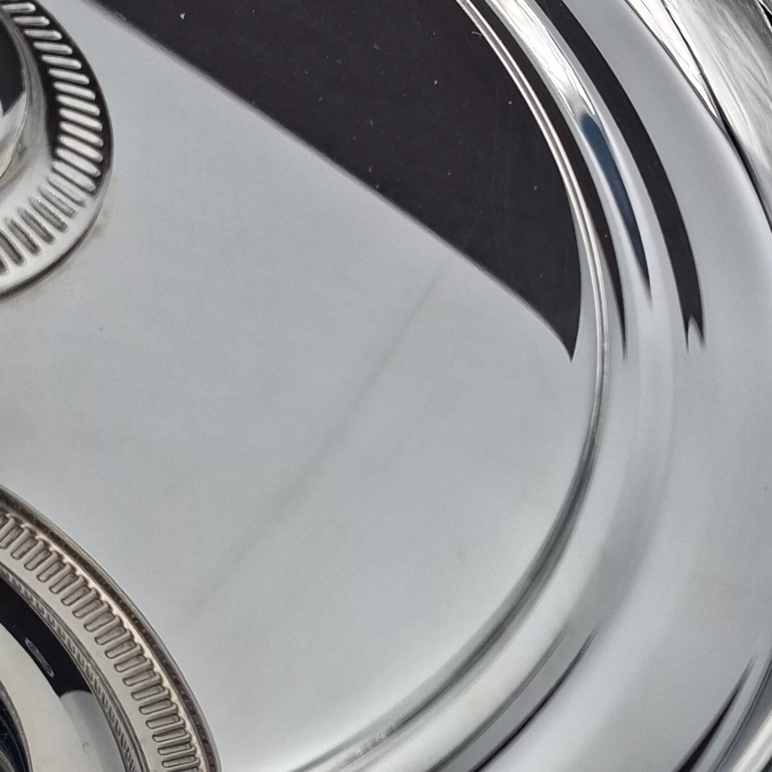 Vintage stainless steel cake stand 2 tiers Jean Couzon 1970/80 France