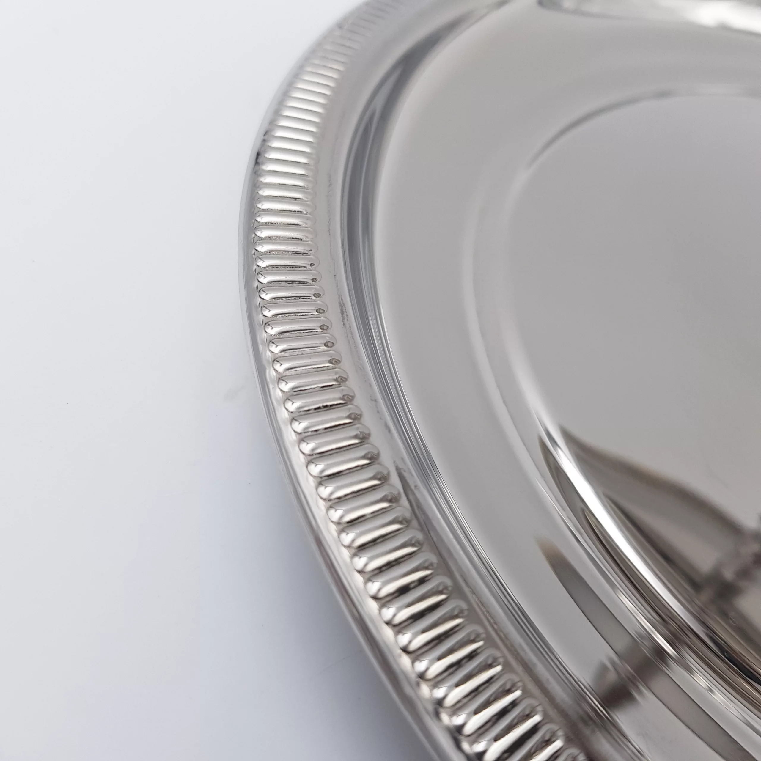 Vintage stainless steel cake stand 2 tiers Jean Couzon 1970/80 France