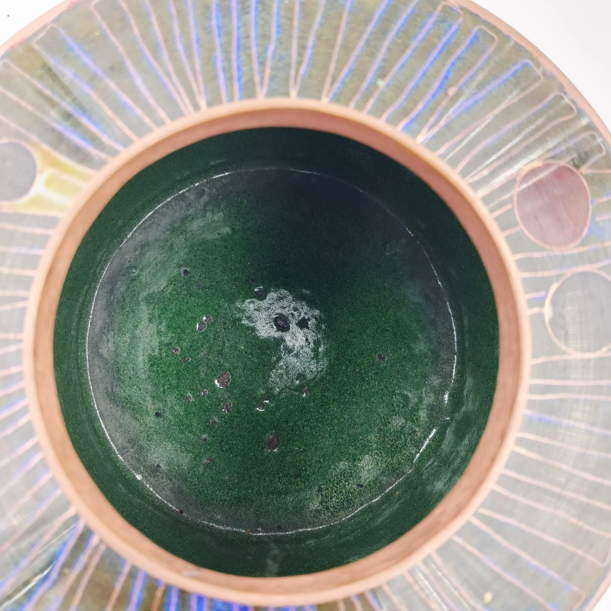 Fabienne Jouvin Small Tea Pot Rondo Cloisonne Enamel Copper Height 7"