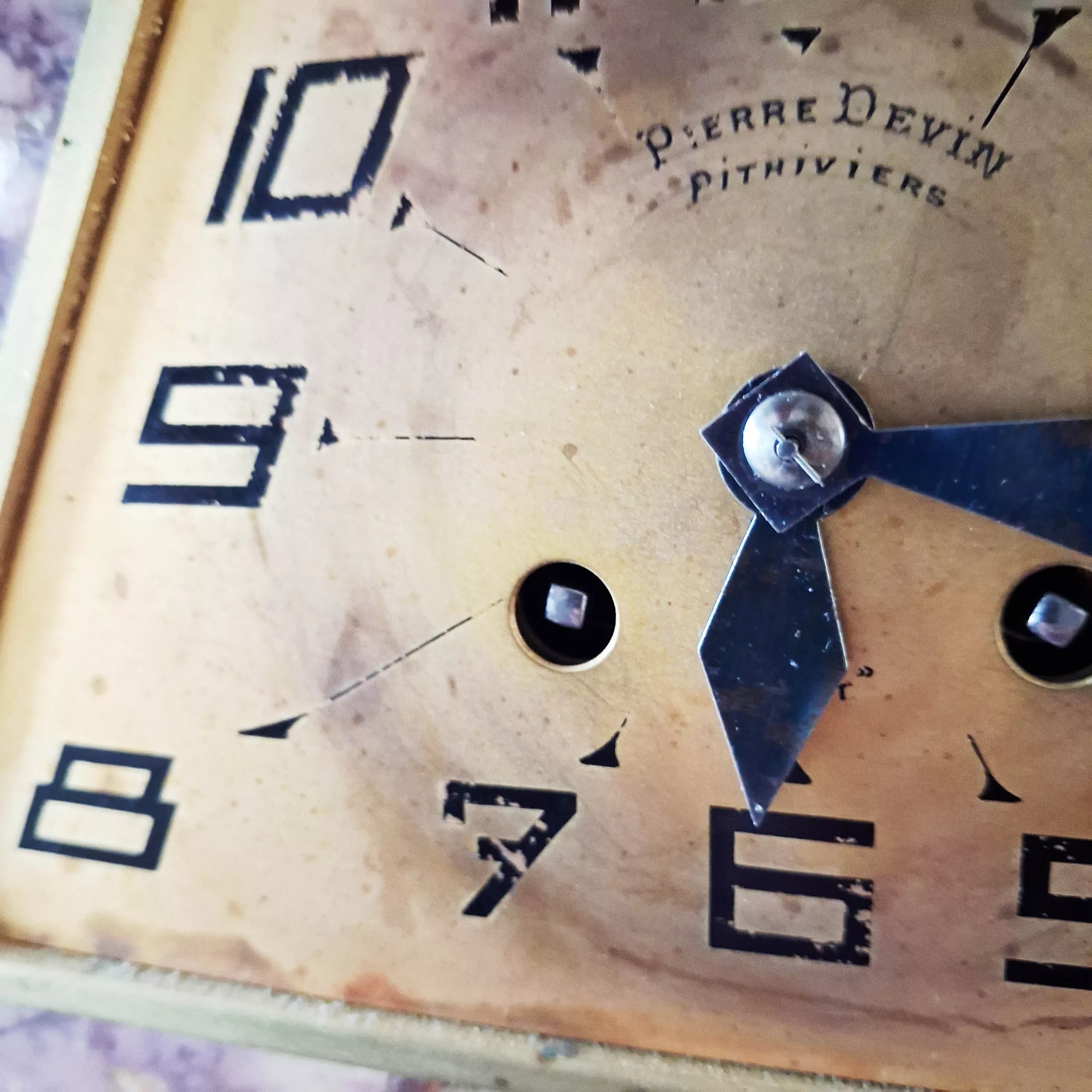 French Art Deco 1930s mantle clock marble Paris movement Pierre Devin Pithiviers