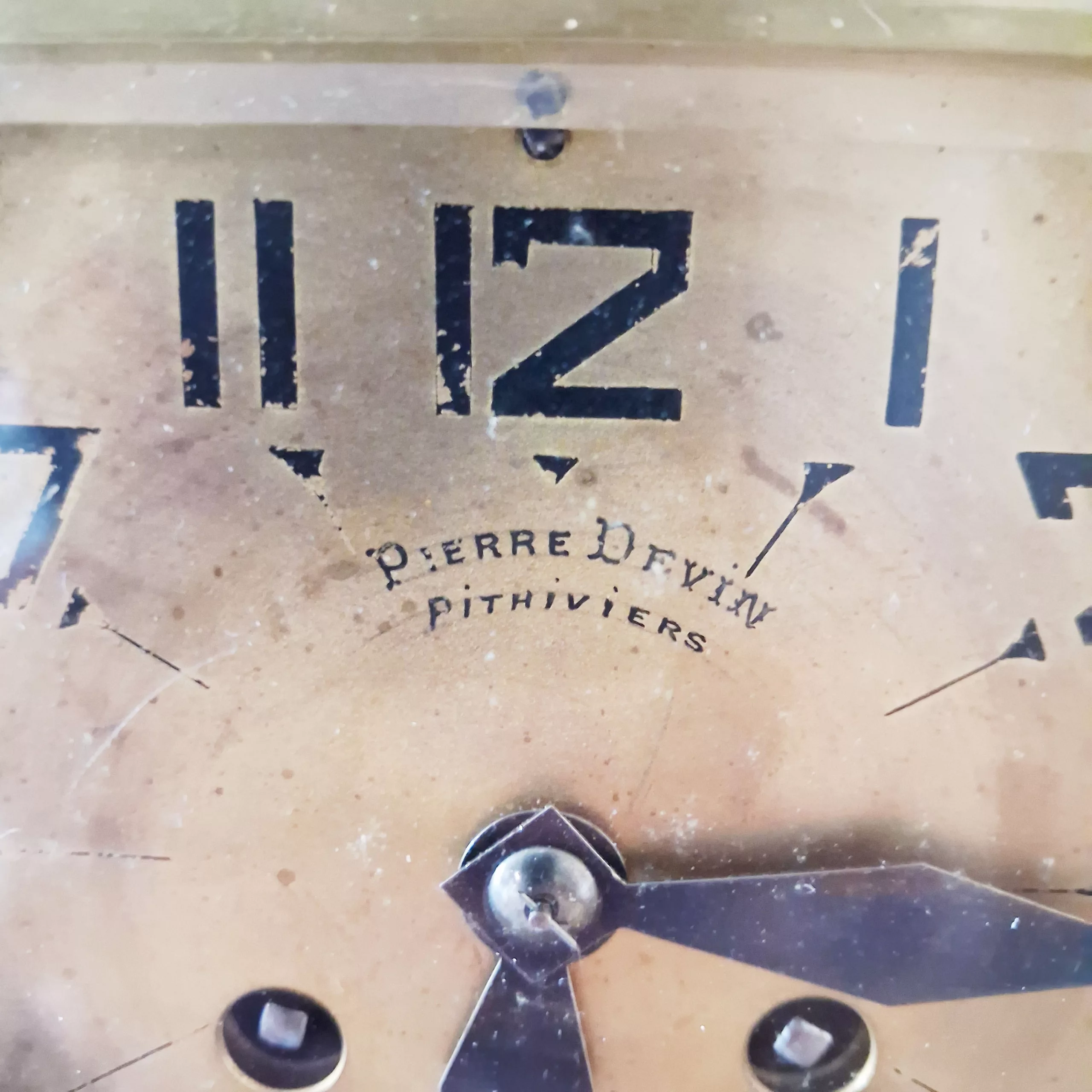 French Art Deco 1930s mantle clock marble Paris movement Pierre Devin Pithiviers