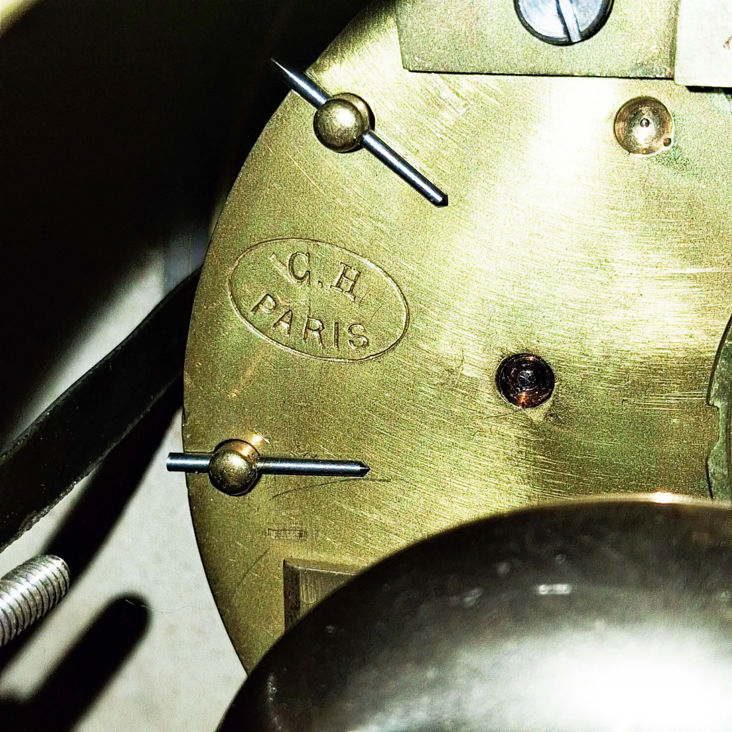 French Art Deco 1930s mantle clock marble Paris movement Pierre Devin Pithiviers