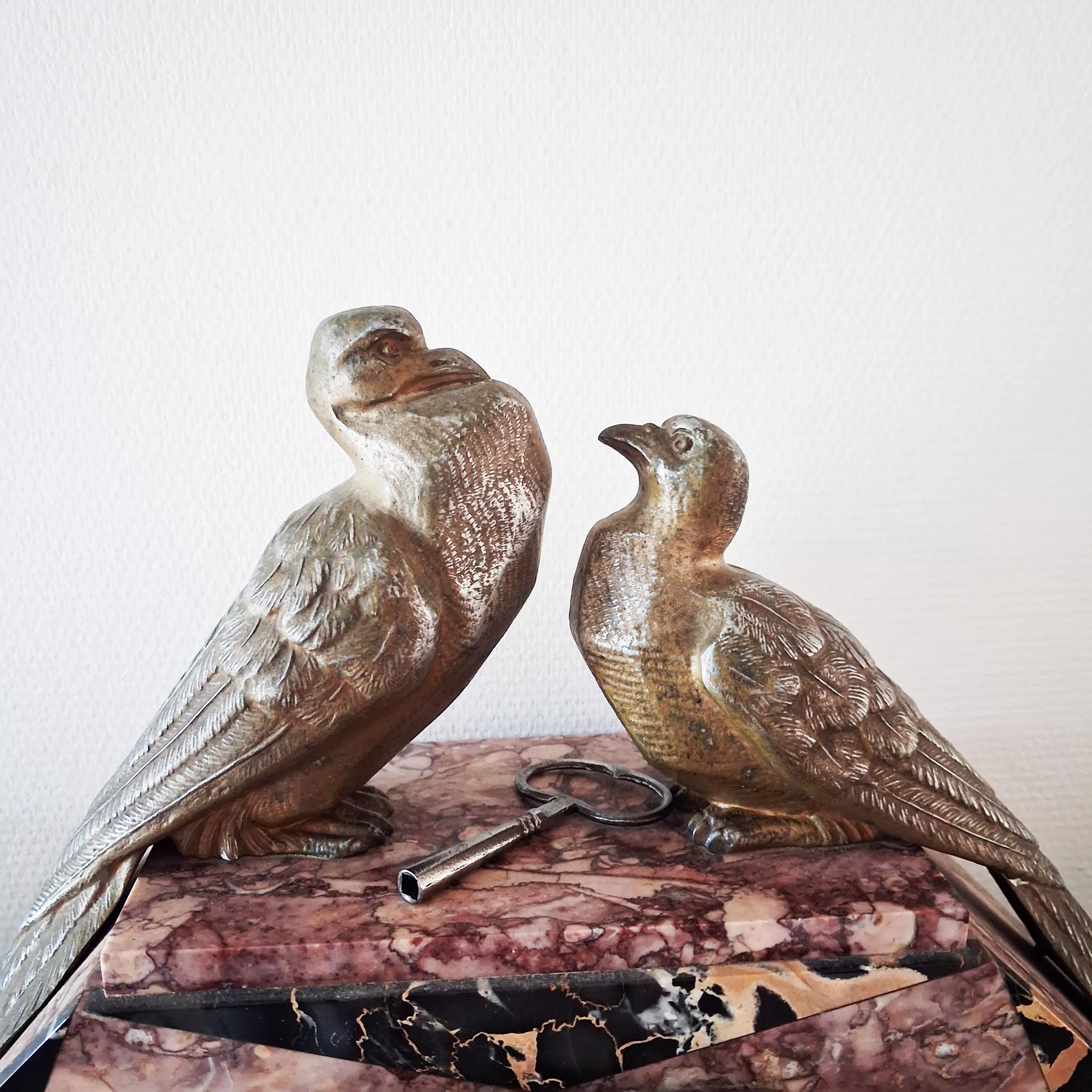 French Art Deco 1930s mantle clock marble Paris movement Pierre Devin Pithiviers