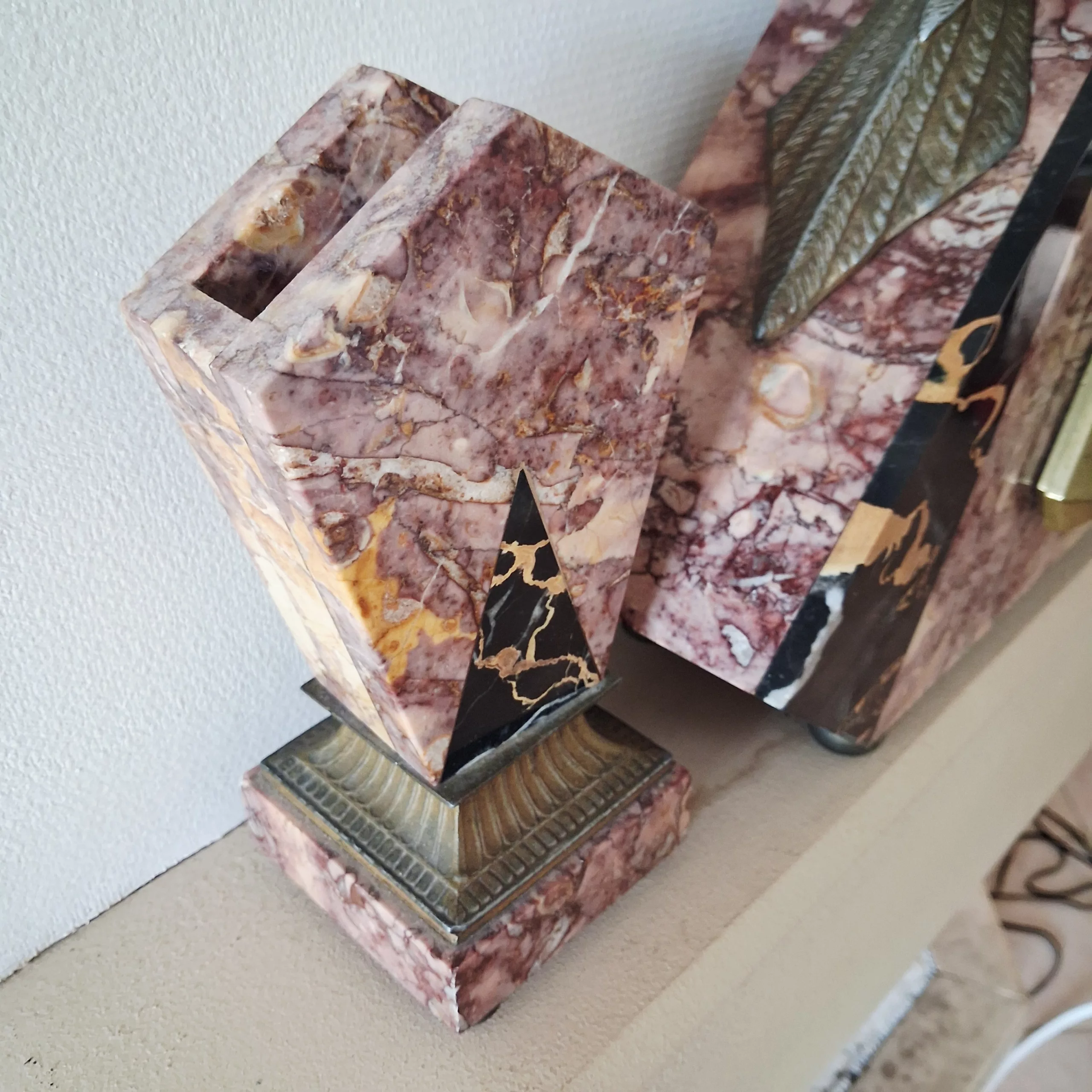 French Art Deco 1930s mantle clock marble Paris movement Pierre Devin Pithiviers