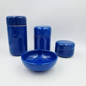 Paul Badié Plascassier Grasse poterie de la brague cobalt blue ceramic set