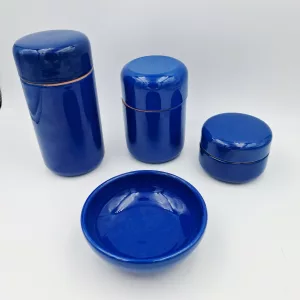 Paul Badié Plascassier Grasse poterie de la brague cobalt blue ceramic set