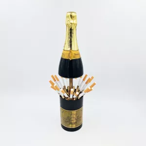 Vintage cigarettes dispenser shape of a bottle of champagne Veuve Clicquot