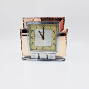 Vintage mechanical desk clock DEP France 1950s