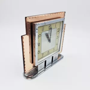 Vintage mechanical desk clock DEP France 1950s