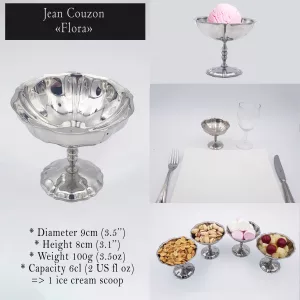 Vintage stainless steel dessert bowl ice cream cup Jean Couzon model 