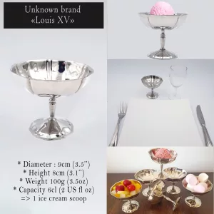 Vintage stainless steel dessert bowl ice cream cup model 