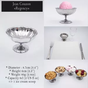 Vintage stainless steel dessert bowl ice cream cup champagne cup Jean Couzon model 